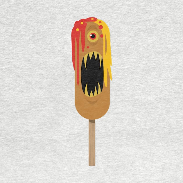 CORNDOG MONSTER WITH CONDIMENTS by machinegunpunker